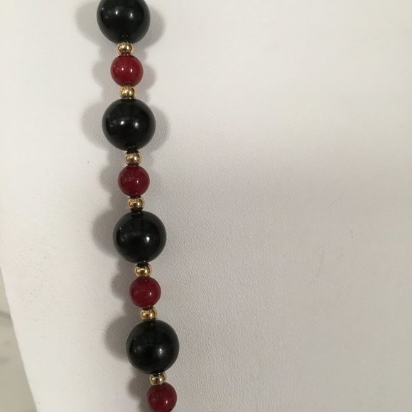 Vintage Black Bead Necklaces - Set of 3 - MINT - Picture 7 of 11